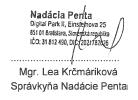 K bodu č. 4 programu: Správna rada nadácie schválila zmenu správcu Nadácie Penta. Novou správkyňou nadácie sa od októbra 2013 stane Jaroslava Koštiaľová, nar. 20. 12.