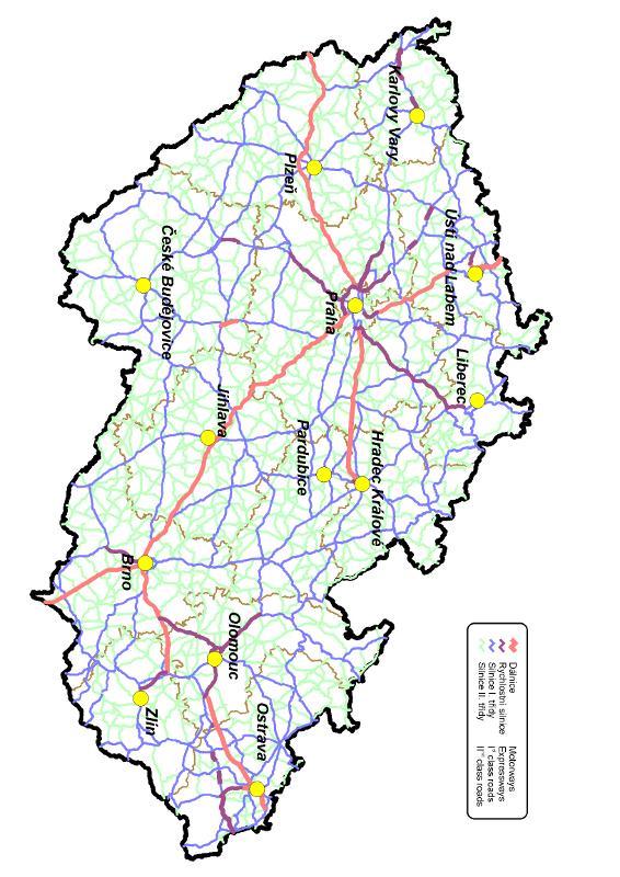 Silniční síť ČR 53 B Silniční síť ČR Obr.