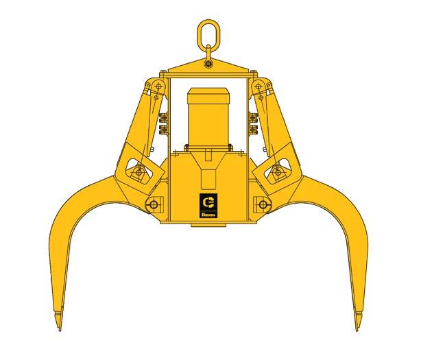 Možnost dodávky s hydraulickým nuceným natáčením (standardně), dále s mechanickým natáčením, popřípadě pouze pevný závěs drapáku na nosič.