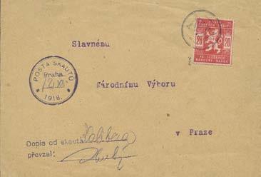 738. obálka se zn. SK 2,a černé raz. N. V.