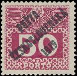 typu 1 600,- 92 zn. 47a, 1K černý přetisk II. typu 800,- 93 zn. 47a, 1K černý přetisk II. typu zk. Ma 800,- 94 zn. 49 I, 3K úzká, přetisk I. typu zk. Walner, NG Ma 750,- 95 zn.