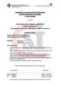 Zateplovací systémy (ETICS) PROTIPOŽÁRNÍ ŘEŠENÍ PREFABRIKOVANÉ NADPRAŽÍ A OSTĚNÍ Systém pro zvýšení požární odolnosti nadpraží a ostění otvorů v ETICS z EPS prefabrikované nadpraží a ostění Systém