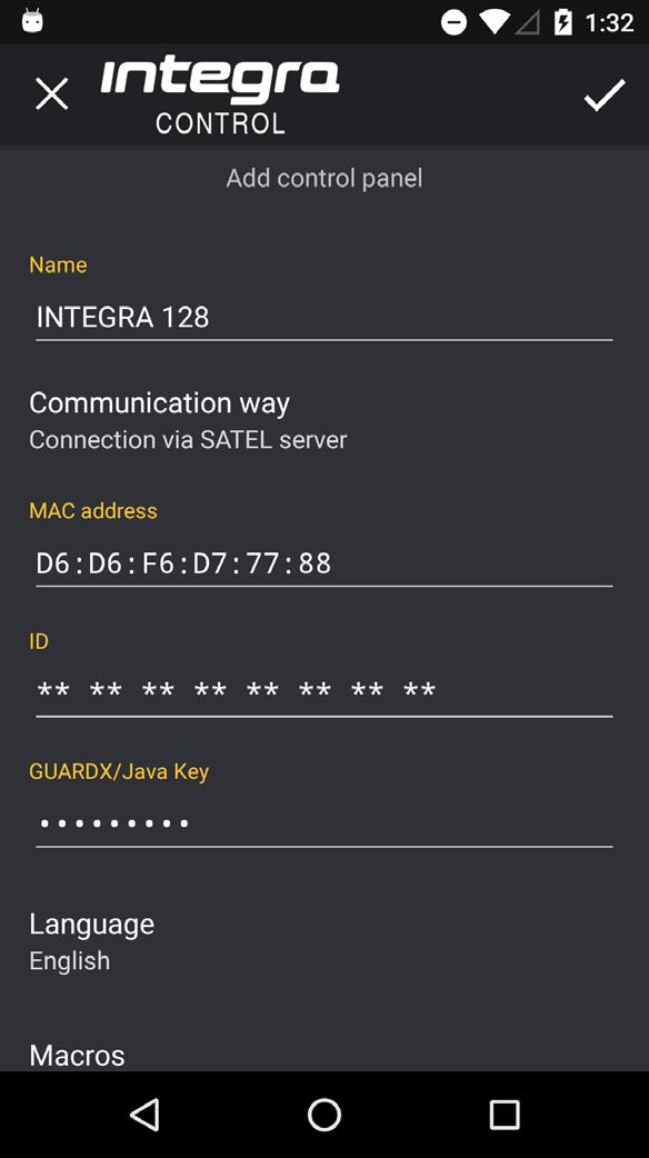 SATEL ETHM-1 Plus 31 2. Vyberte způsob vytvoření spojení. Standardní nastavení je komunikace přes server SATEL.