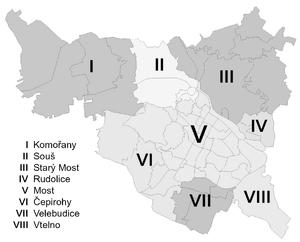 2 ANALYTICKÁ ČÁST 2.1 Základní údaje o obci Město Most se nachází v Ústeckém kraji a rozkládá se na území 8 694 ha, v nadmořské výšce 233 m n. m. Je městem statutárním, bez územního členění na obvody.