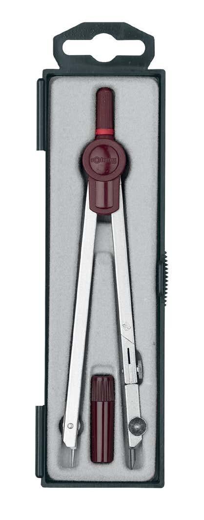 Kružidlo pre kružnice do priemeru 360 mm, dĺžka 170 mm. Ergonomické plastové prvky.