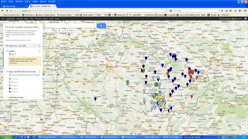 Ukázky práce s elektronickou mapou: Obr.