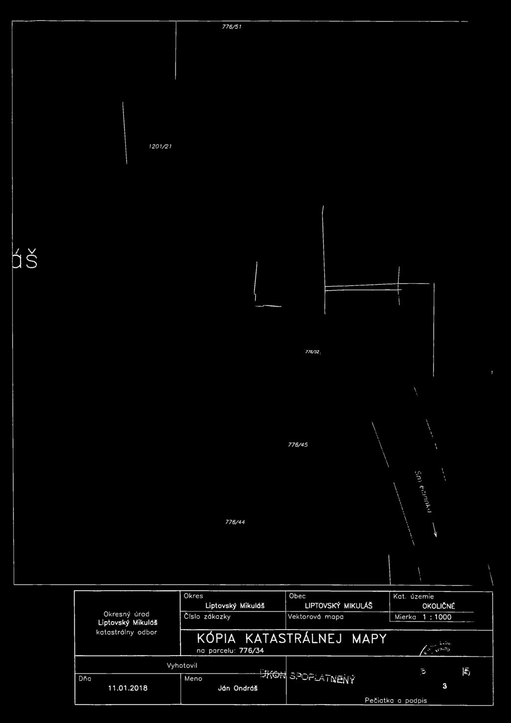územie Liptovský Mikuláš LIPTOVSKÝ MIKULÁŠ OKOLIČNÉ Číslo zákazky Vektorová mapa Mierka 1
