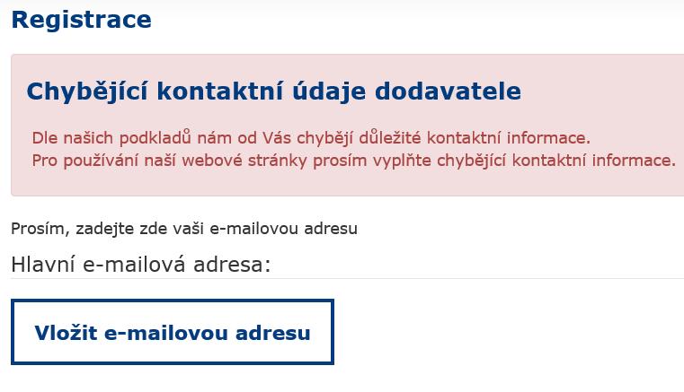 03 REGISTRACE E-MAIL PRO ELEKTRONICKÉ ZASÍLÁNÍ AVÍZ Nyní jste registrováni! Při prvním přihlášení budete požádáni o zadání Vaší hlavní e- mailové adresy.