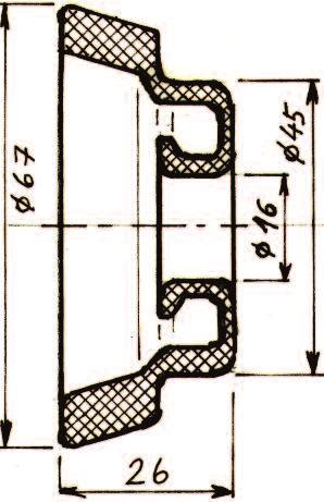strana :1 - PD Pryžové díly,- Gummiteile,- Rubber parts,- 1 ks.