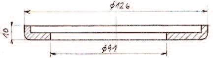 06-1 175Kč,- Podložka předního pera,- Gummi-Feder-Unterlage (Vorderrad) G-2-603.1.33.