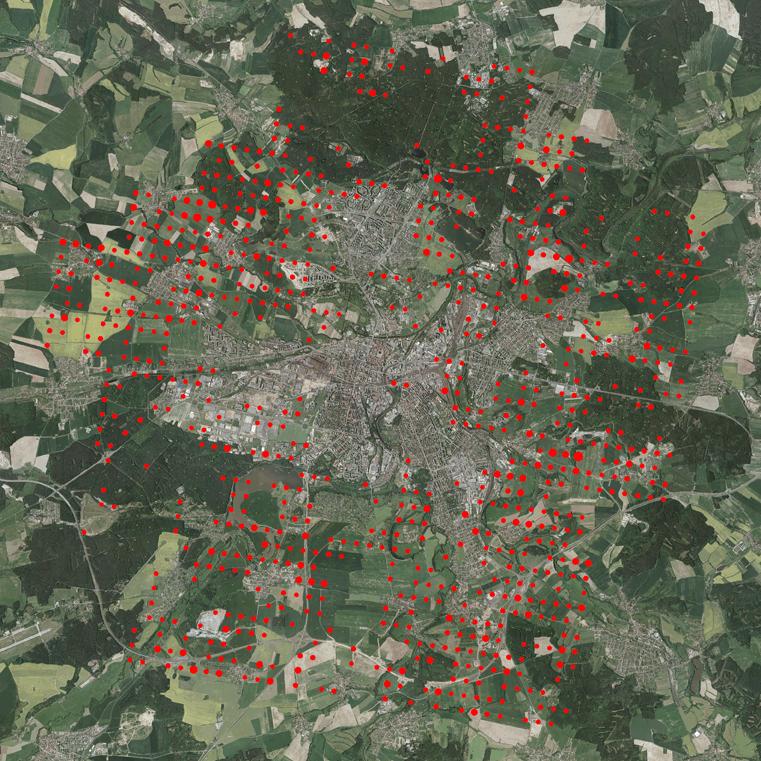 Obr. 3: Výskyt strnada obecného (Emberiza