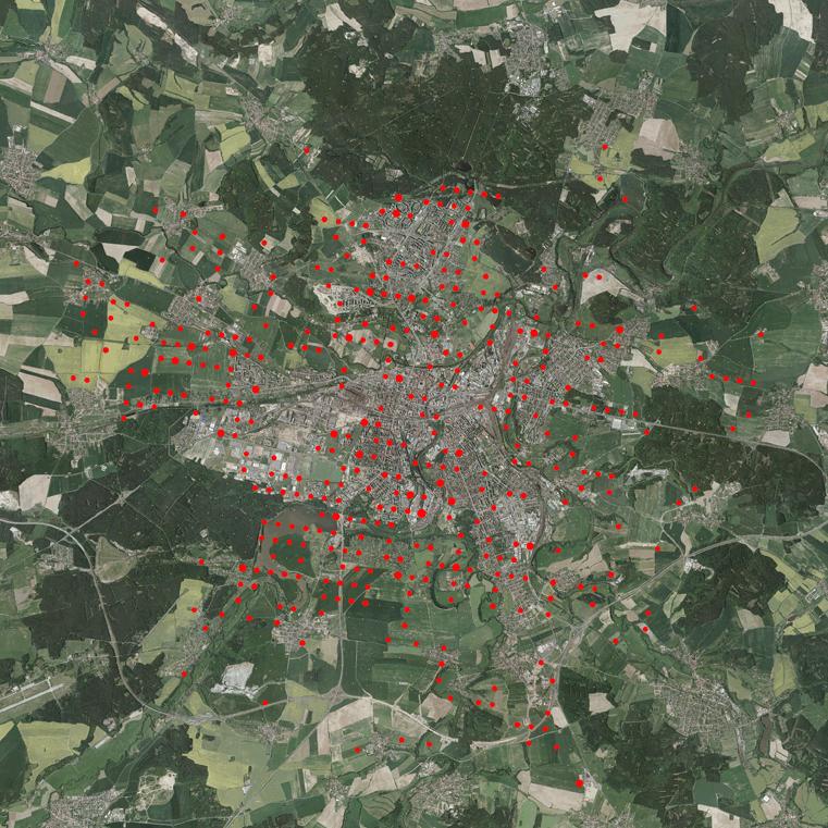 Obr. 4: Výskyt straky obecné (Pica
