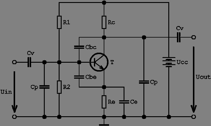 příklad na řešení tranzistorového zesilovače v