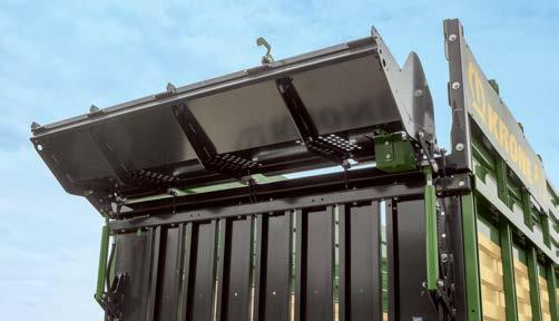 K otevírání a zavírání celokovové zadní stěny slouží hydraulické válce