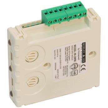 MODULY Vstupně výstupní moduly MI/DMMI Vstupní modul jednokanálový Monitorovací modul MI/DMMI se používá v kombinaci s inteligentními požárními ovládacími panely Morley-IAS pro připojení obvodu