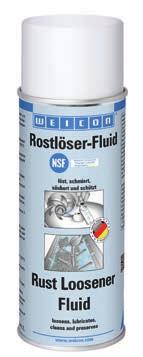 Uvoľňovač-Fluid Uvoľňovací olej pre citlivé oblasti Uvoľňovač-Fluid je fyziologicky neškodný s certifikátom NSF registrácie pre potravinárstvo.