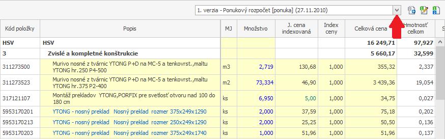 40 PRÍRUČKA K DEMOVERZII STAVEBNÉHO PROGRAMU CENKROS 4 ponuková verzia rozpočtu zostane zachovaná bez zmien.
