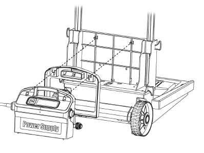 Návod na sestavení vozíku Caddy Při montáži vozíku postupujte dle následujících instrukcí: -Položte spodní díl vozíku (A) na podlahu a do otvorů vsuňte trubky (B).