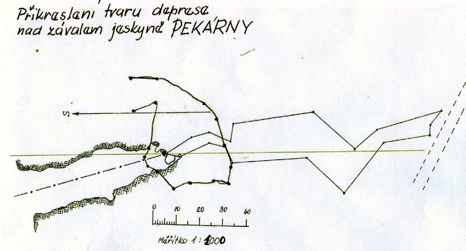 13 na této dílčí mapce byl při následném přeměřování později označen jako bod č. 14!