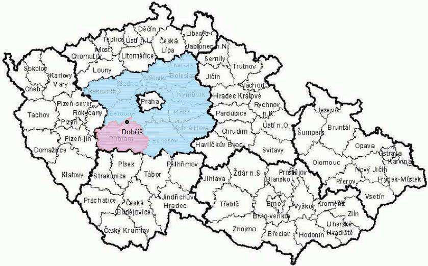 2. Popis řešeného území Středočeský kraj leží uprostřed Čech a zcela obklopuje hlavní město Prahu. Sousedí téměř se všemi českými kraji, mimo Karlovarského a moravských krajů.
