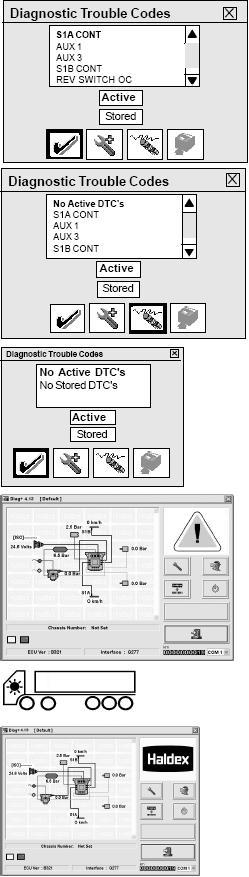 Čtení a mazání diagnostických chybových kódů (a) Na hlavní obrazovce klikněte na tlačítko a na tlačítko na obrazovce diagnostických kódů.
