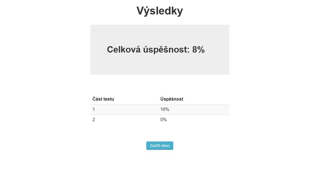 Po uplynutí celkového časového prostoru na vlastní zpracování certifikovaného testu je test ukončen. CERTIFIKOVANÉ TESTOVÁNÍ 2.