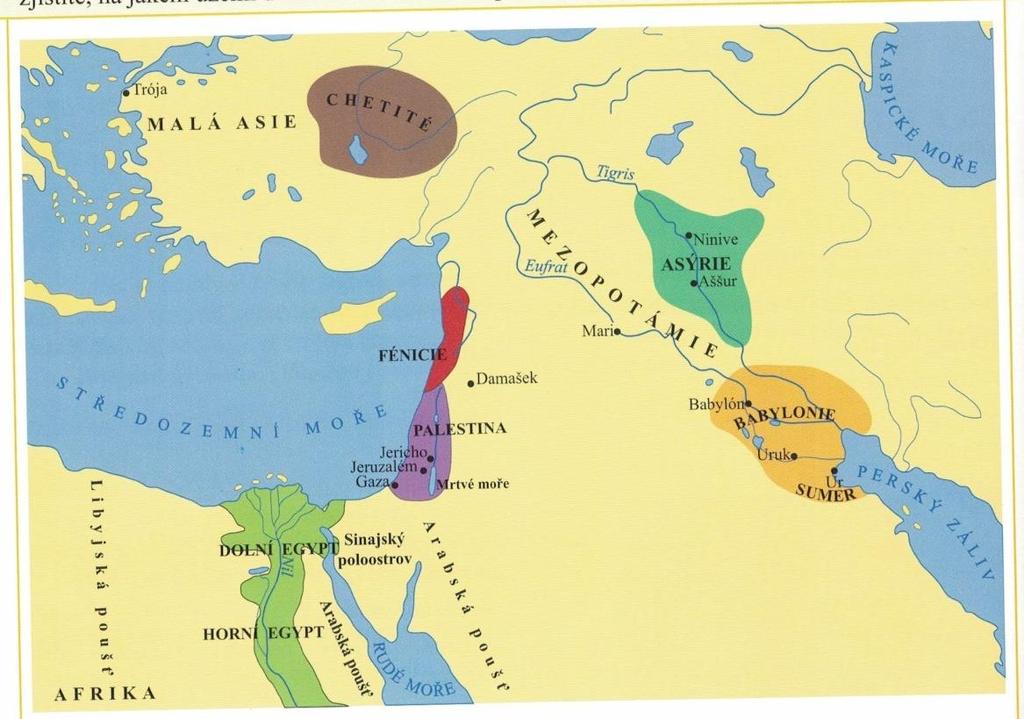 Mezopotámie (z řec. mesos = uprostřed, potamos = řeka meziříčí) - tzv.