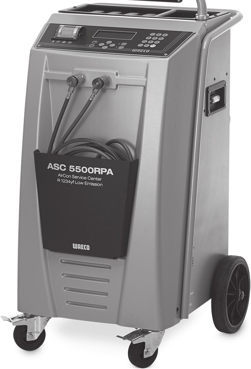 Servisní činnosti ASC5000 RPA/ASC5500 RPA 9.6 Výměna oleje vakuového čerpadla! VÝSTRAHA! Před otevřením krytu vypněte přístroj AirConServiceCenter a odpojte zástrčku ze sítě. 1.