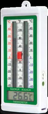 Teplomer Max/Min s interným a externým senzorom programovateľný ALARM uchovanie nameraných hodnôt / Teplomer s alarmom, ktorý meria teplotu v rozsahu od -49,9 C do +69,9 C s rozlíšením 0,1 C/ F a