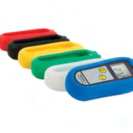 Elektronika týchto teplomerov je umiestnená v robustnom, ergonomicky tvarovanom púzdre z ABS-plastu s prísadou BIOMASTER, ktorá potláča rast baktérií.
