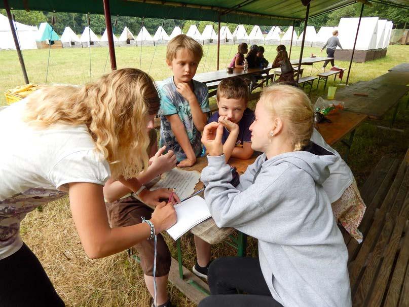 Program příměstského tábora využíval zázemí areálu střediska a okolní přírody. Pobytový tábor jsme realizovali na tábořišti u Raspenavy v přírodě Jizerských hor. Tábory rámovala velká táborová hra.
