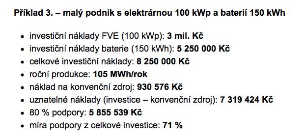 Aktuální podpora pro OZE: OP PIK Firmy OP PIK: Žádost je možné podat na fotovoltaickou elektrárnu o výkonu až 1 MWp, minimální velikost elektrárny není omezená, avšak minimální výše dotace je