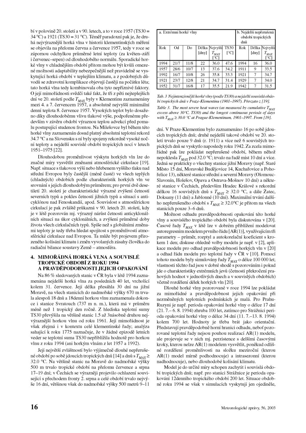 bí v polovině 20. století a v 90. letech, a to v roce 1957 (TS30 = 34 C) a 1921 (TS30 = 31 C).