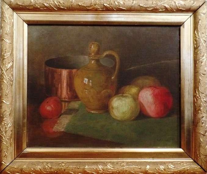 Brauner Zátiší s karafou a jablky / Still life with
