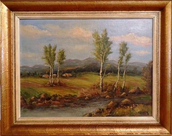 Slavík Oldřich Krajina s břízkami / Landscape with