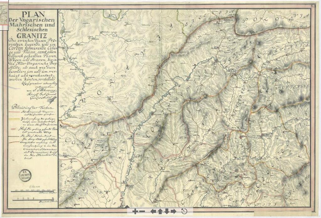 Mapa uhorsko moravských a