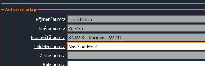 nejsou automaticky vložena do záznamů již vytvořených.