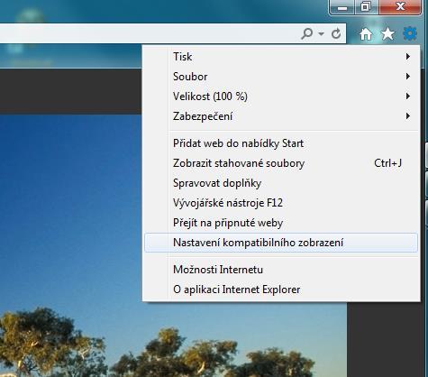 c) V Internet Exploreru 11 přidejte web Cezdata.