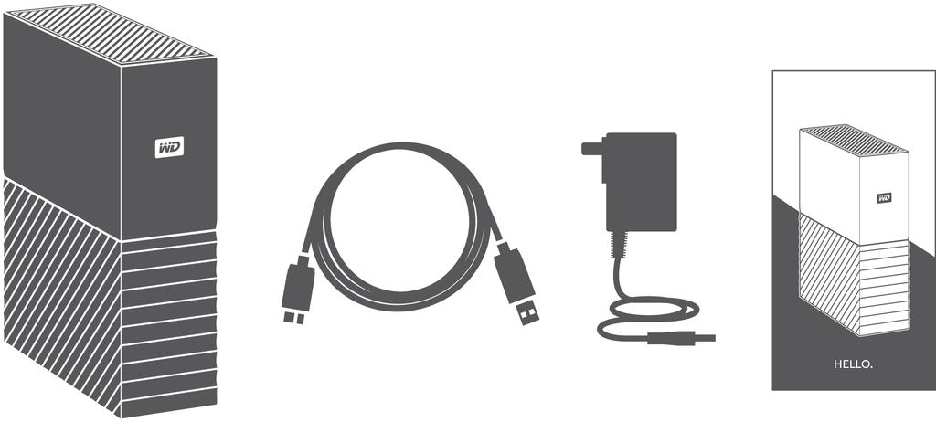 O disku WD Obsah sady Souprava disku obsahuje následující součásti: Disk se softwarem WD Backup, WD Drive Utilities a WD Security Kabel USB 3.