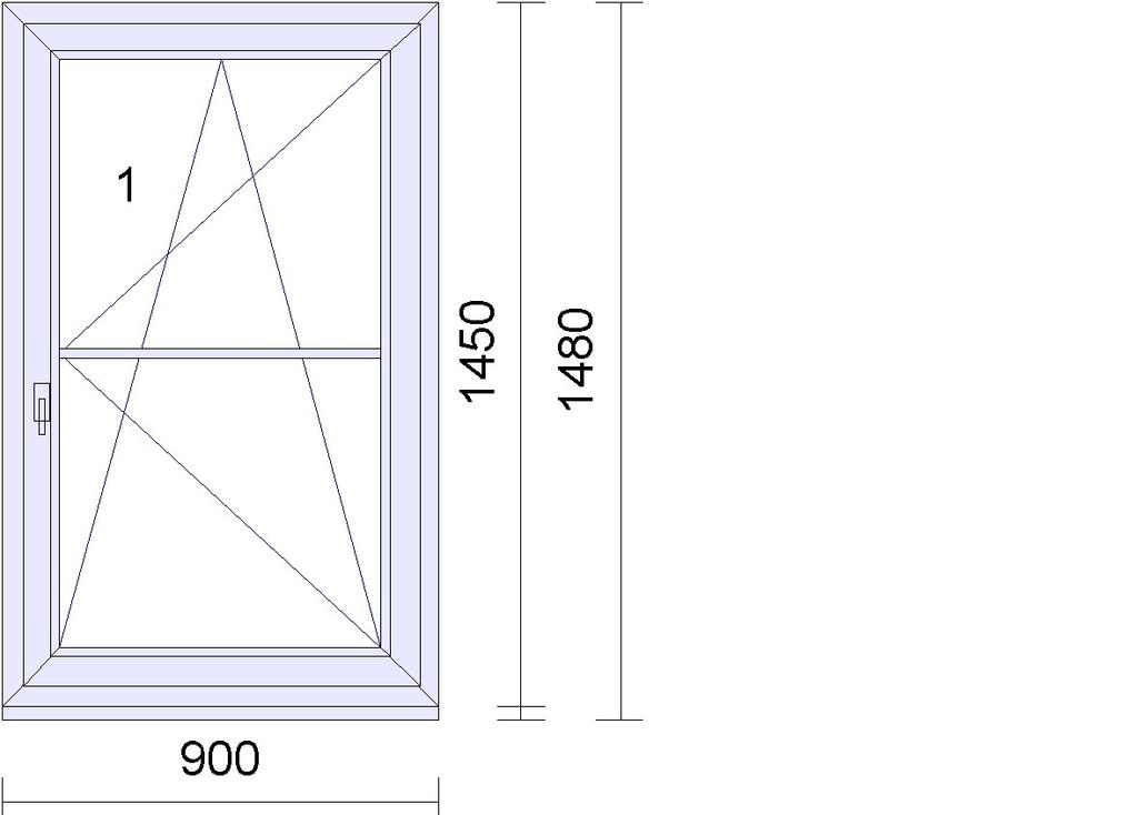 dub / bílá Barva křídla:23 zlatý dub / bílá SZR 18mm meziskelní Holz/bílá Rozměry: 900mm