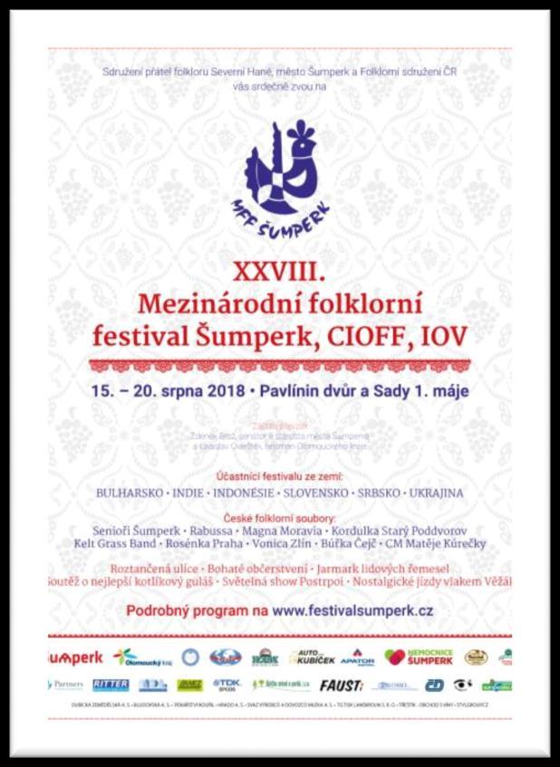 XXVIII. Mezinárodní folklorní festival Šumperk 2018 