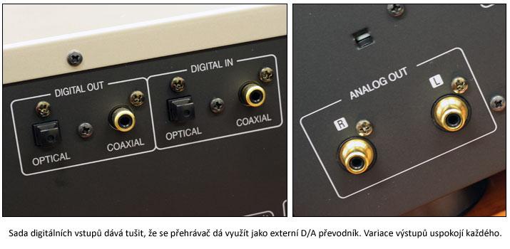 Signál po načtení mechanikou z firemní produkce, stejně jako po vstupu digitálním optickým nebo koaxiálním vstupem, putuje do 32 bitového D/A převodníku AK 4399, schopného zpracovat signál o