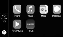 APPS Android Auto /Apple CarPlay Ovládací tlačítka a dostupné aplikace na úvodní obrazovce CarPlay Můžete zvolit aplikaci připojeného iphone.