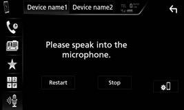 BLUETOOTH Vytáčení hlasem Dostupné pouze tehdy, má-li připojený mobilní telefon systém rozpoznávání hlasu. 1 Aktivuje hlasové vytáčení.