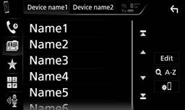 BLUETOOTH Úprava adresáře Přenos adresáře Pokud je připojený mobilní telefon Bluetooth kompatibilní s profilem přístupu k adresáři (PBAP), můžete