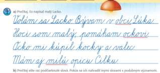 Návrh prípravy na vyučovaciu hodinu číslo 91 Žiaci čítajú spoločne rovnomerným pomalším a plynulým tempom. Potom môžu prečítať celý text po slabikách. Na záver prečítajú iba podčiarknuté slová.