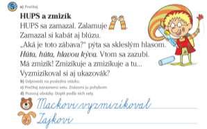 fixačná Šlabikár, strana 22, úloha 5 čítanie viet Didaktickú hru poznajú žiaci z predchádzajúcich hodín.