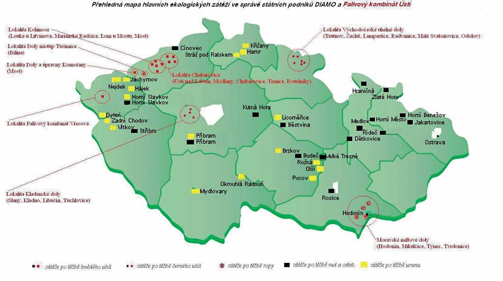 Životní prostředí a nerostné suroviny Odstraňování negativních následků těžby 118 3.