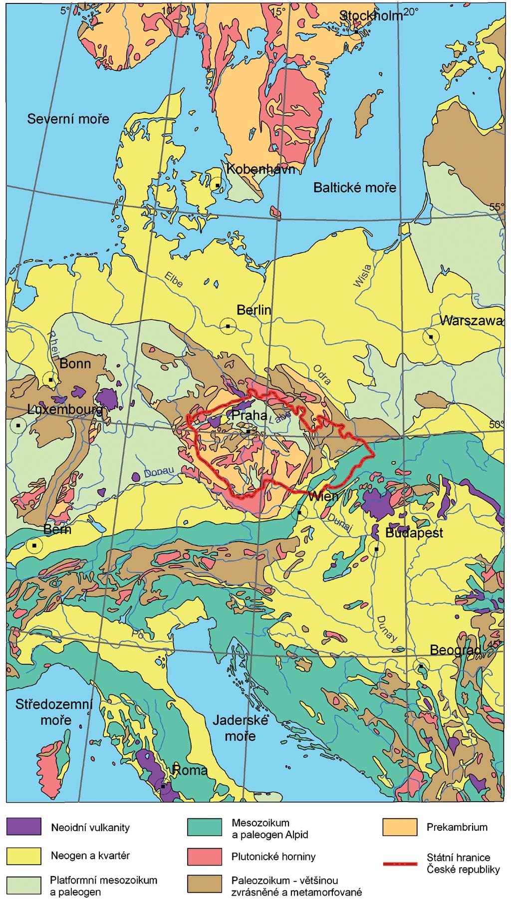 Geologie a nerostné suroviny Geologický vývoj území České