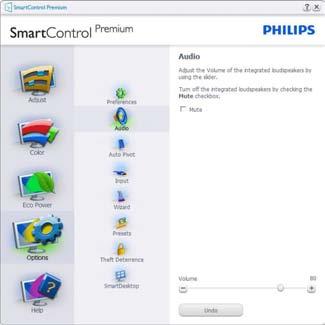 4. Optimalizace Obrazu SmartControl Premium pro funkce Select Preset (Vybrat předvolbu) a Tune Display (Ladění zobrazení) na pracovní ploše klepnutím pravým tlačítkem myši na místní nabídku.